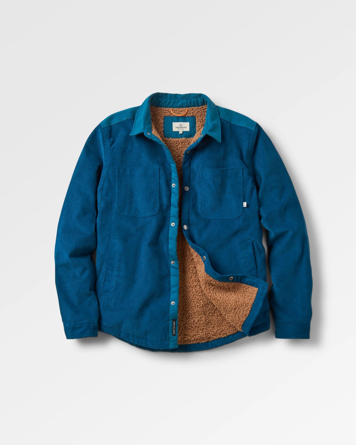 Kodiak Sherpa Lined Cord Overshirt - Tidal Blue